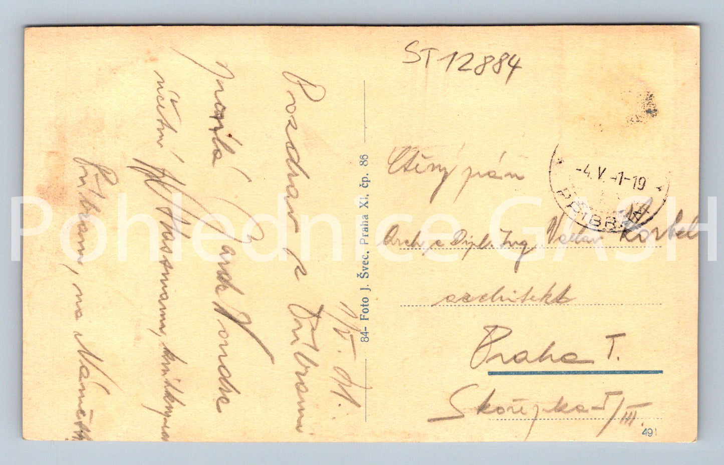 Postcard JIRÁSKŮ MONUMENT IN PŘÍBRAMA (ST12884)