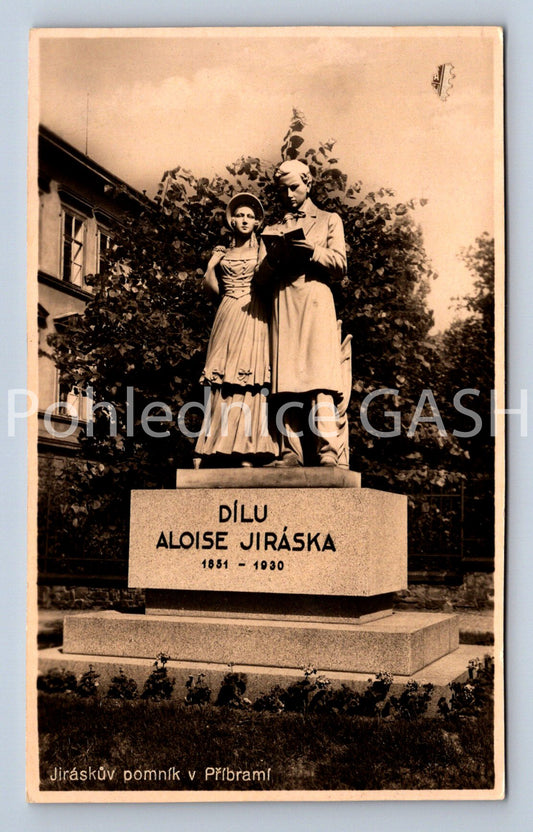 Postcard JIRÁSKŮ MONUMENT IN PŘÍBRAMA (ST12884)