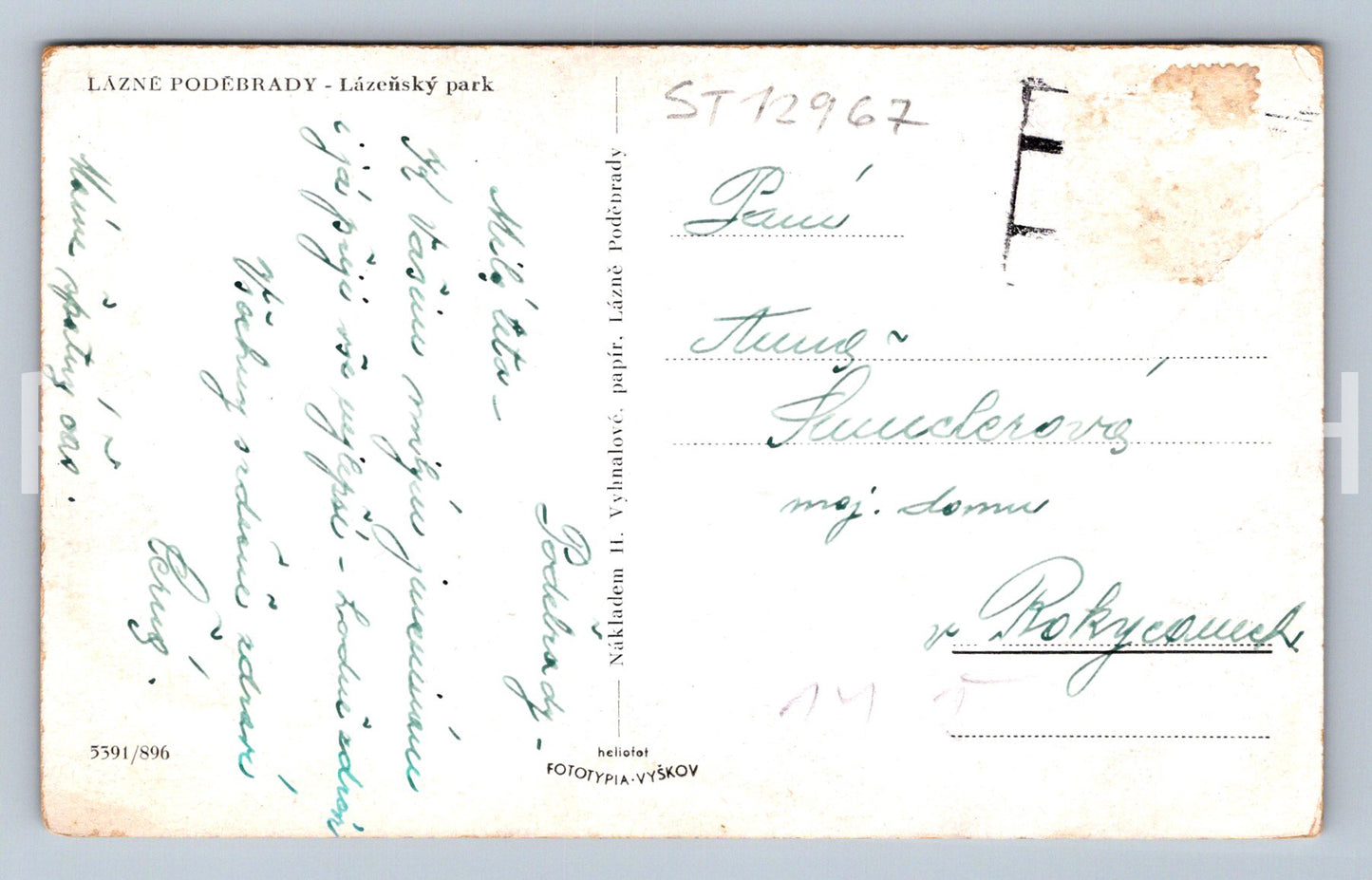 Pohlednice LÁZNĚ PODĚBRADY (ST12967)