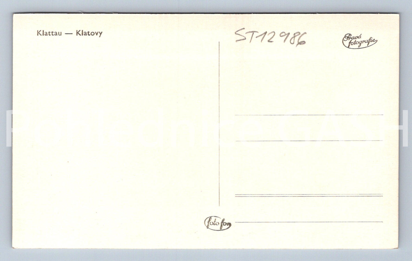 Postcard KLATOVY (ST12986)