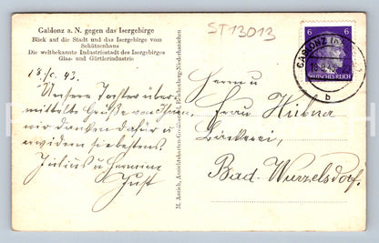 Pohlednice GABLONZ A. N. GEGEN DAS ISERGEBIRGE (ST13013)