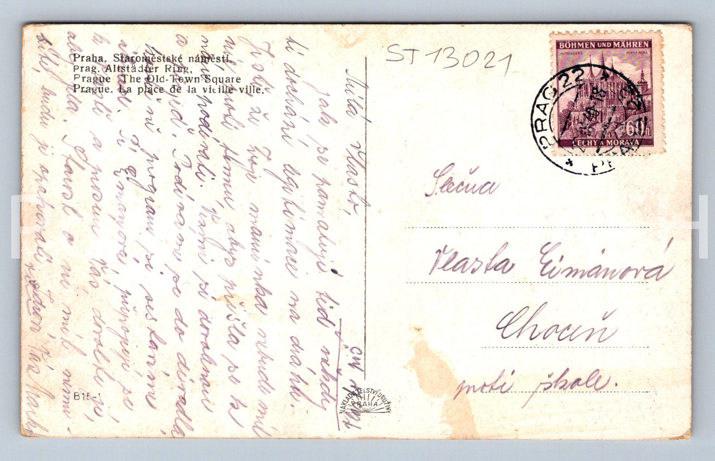 Postcard PRAGUE (ST13021)