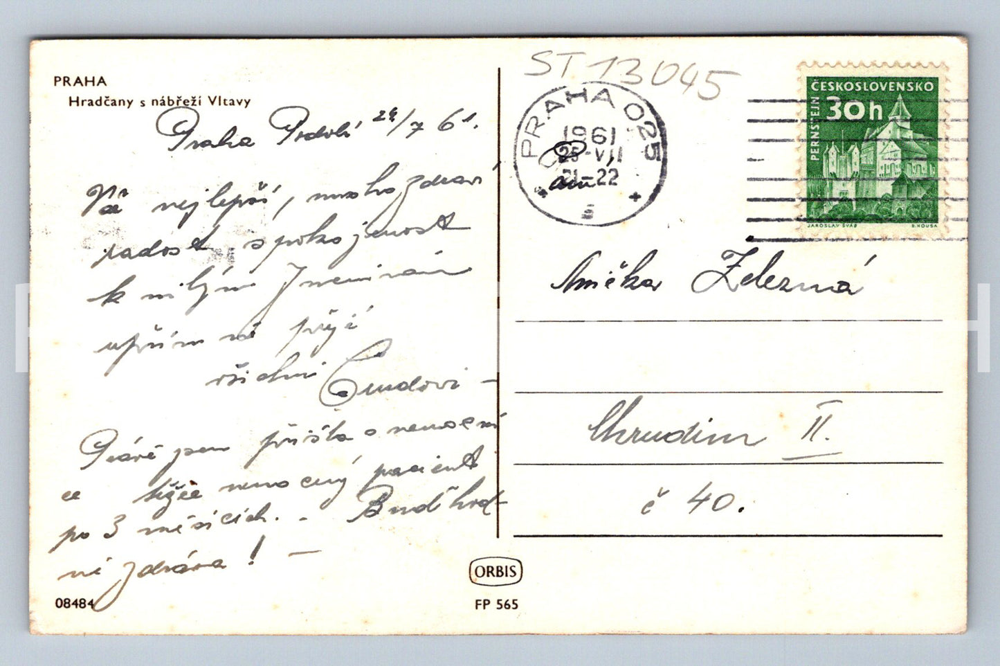 Pohlednice PRAHA (ST13045)