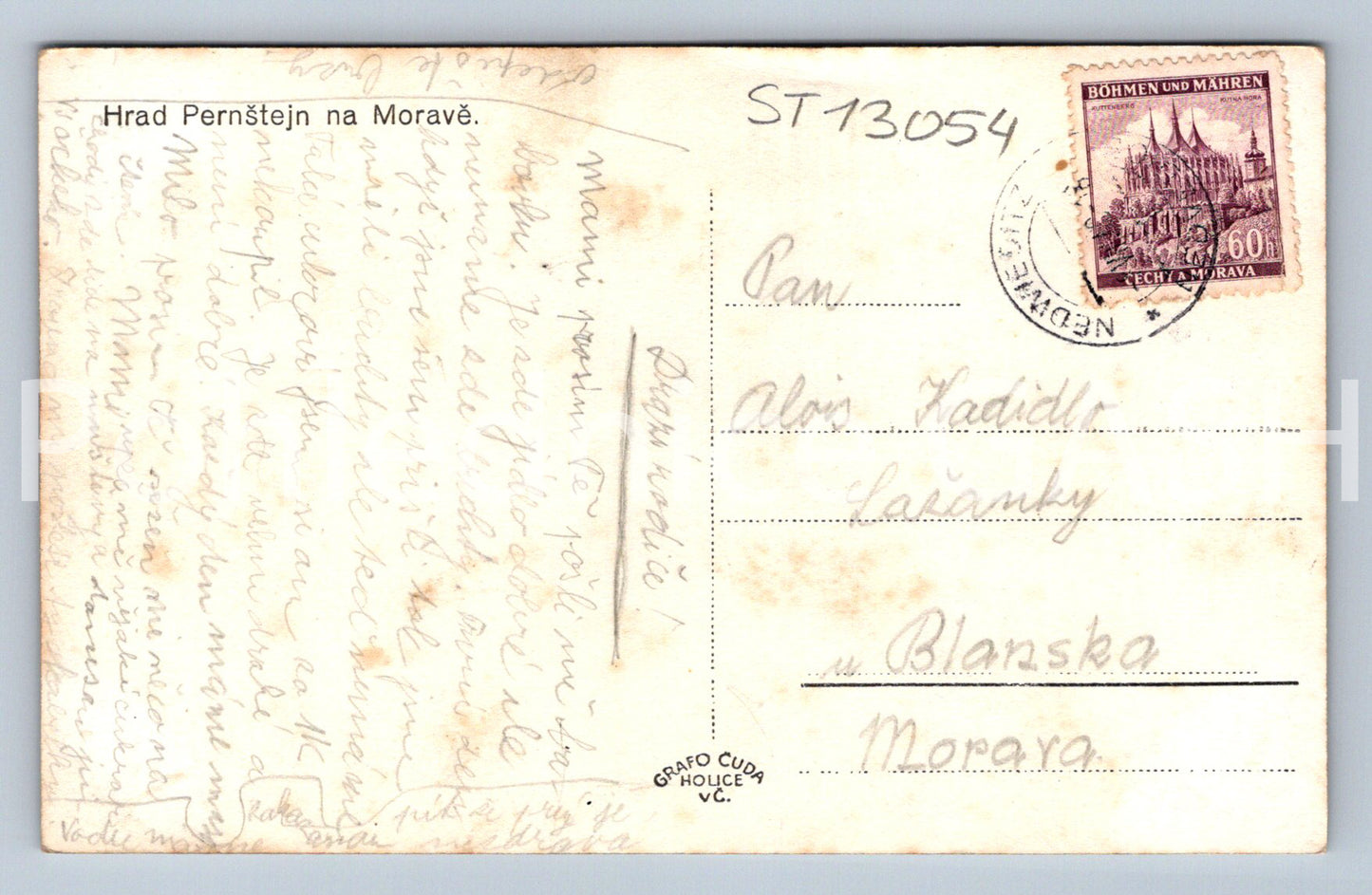 Pohlednice HRAD PERNŠTEJN (ST13054)