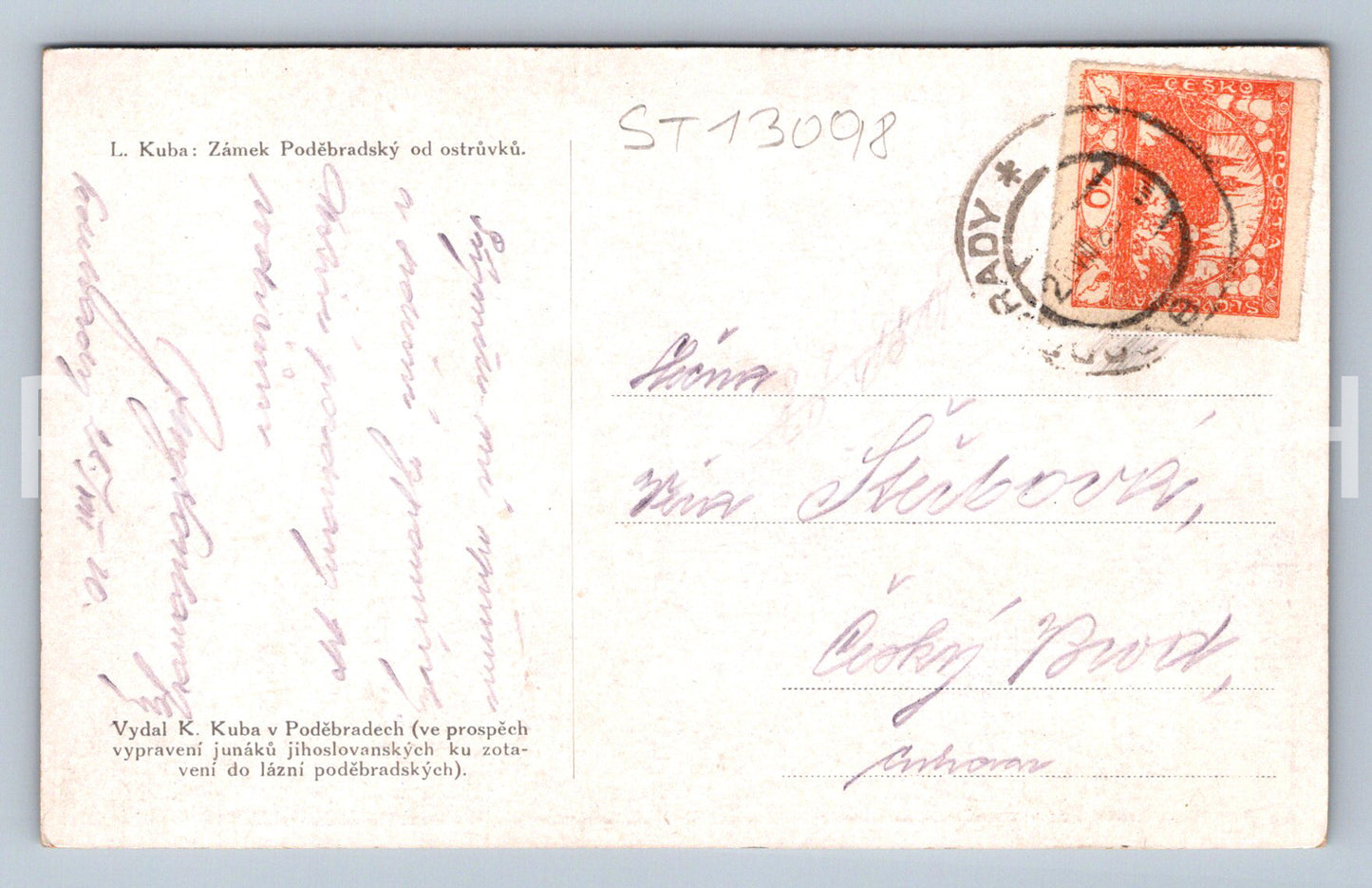 Pohlednice PODĚBRADSKÝ ZÁMEK (ST13098)