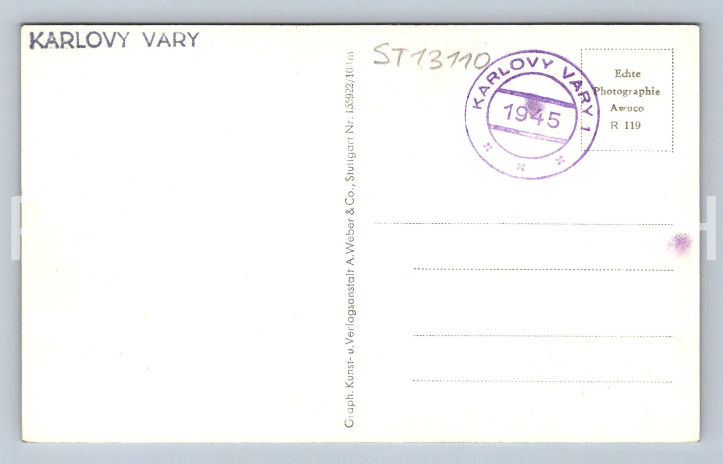 Pohlednice KARLOVY VARY (ST13110)