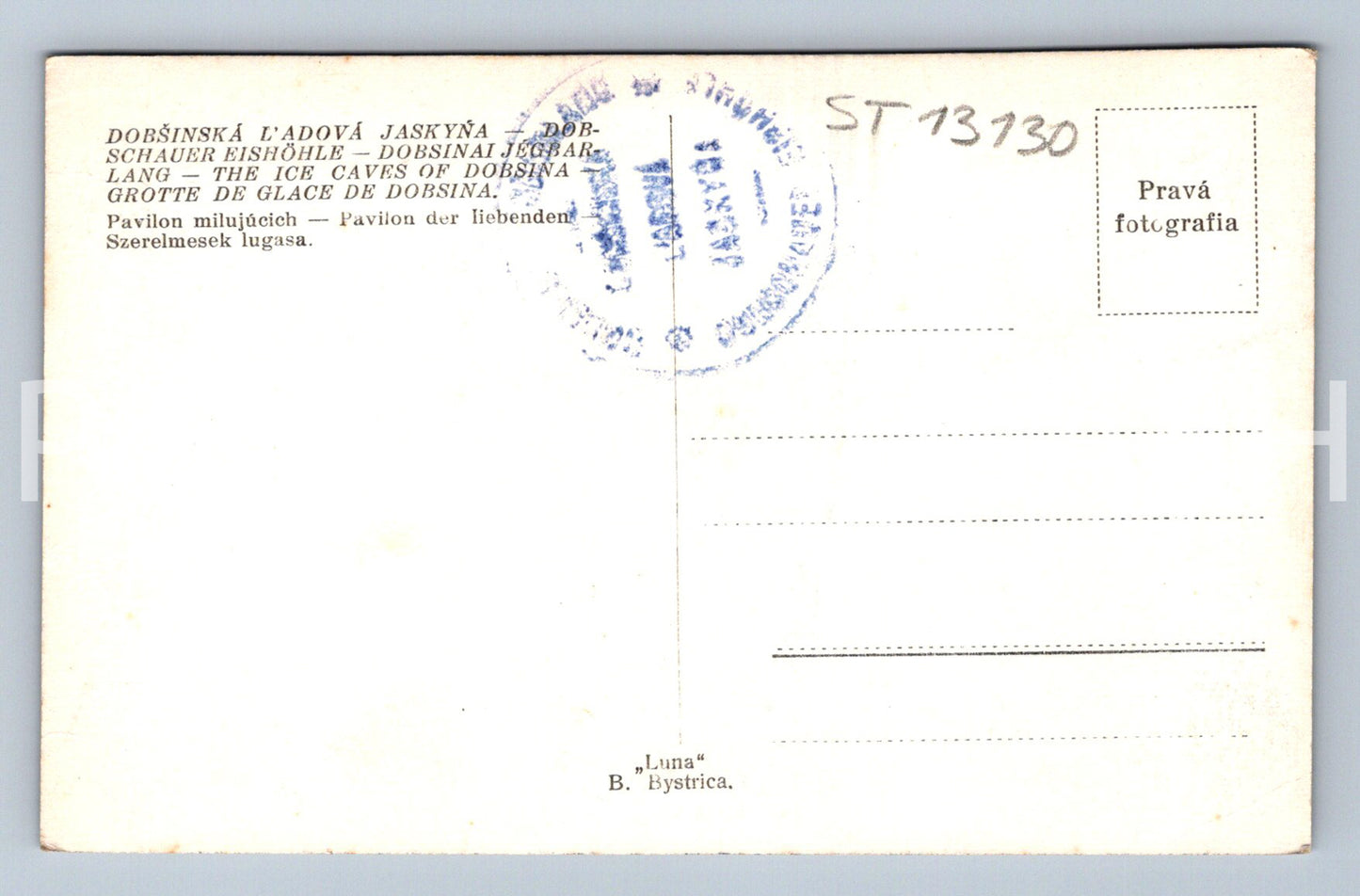 Pohlednice DOBŠINSKÁ L'ADOVÁ JASKYŇA (ST13130)