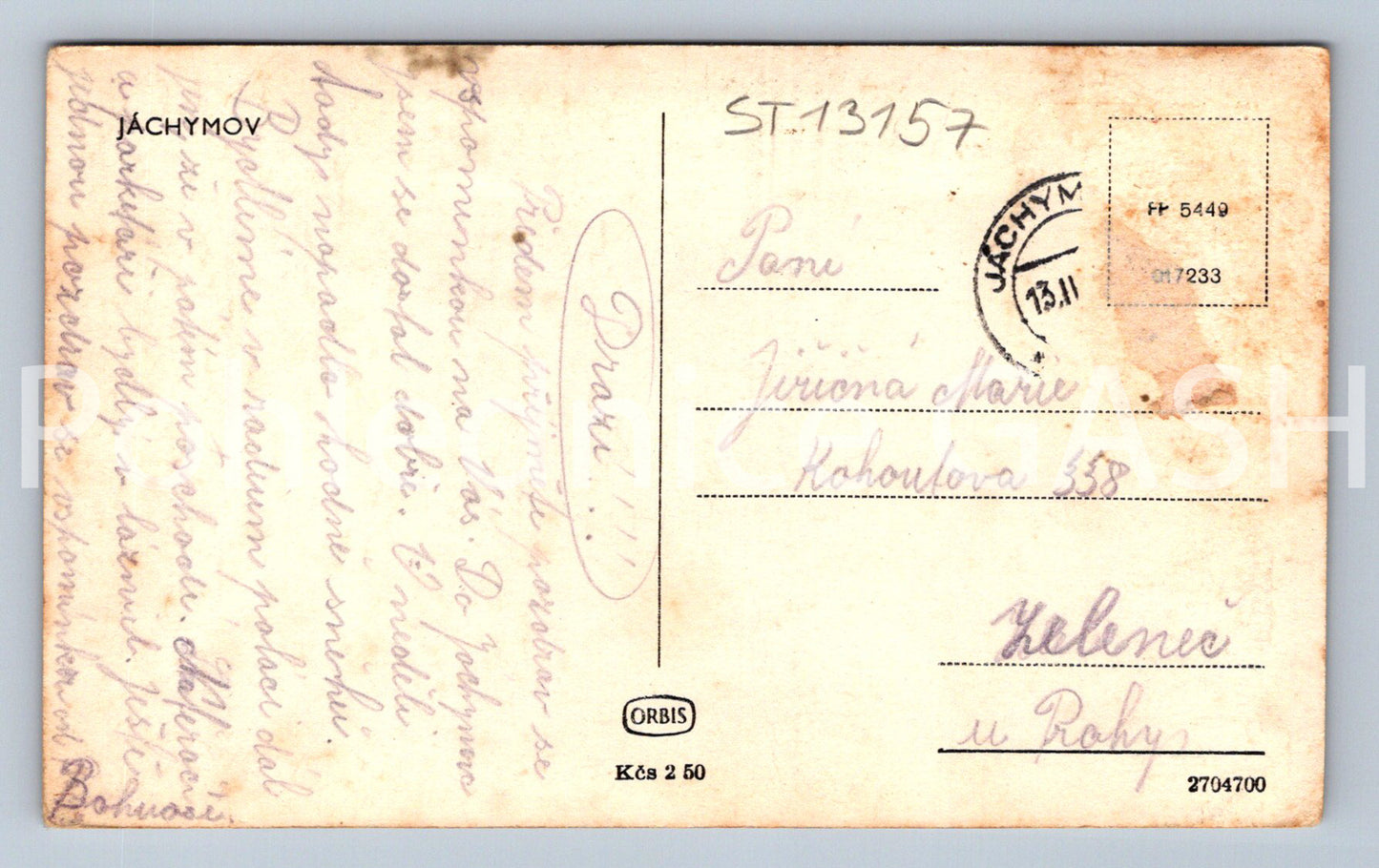 Pohlednice JÁCHYMOV (ST13157)