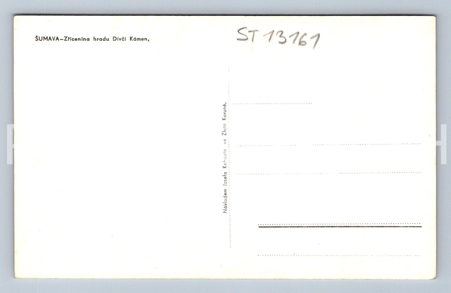 Pohlednice ŠUMAVA (ST13161)