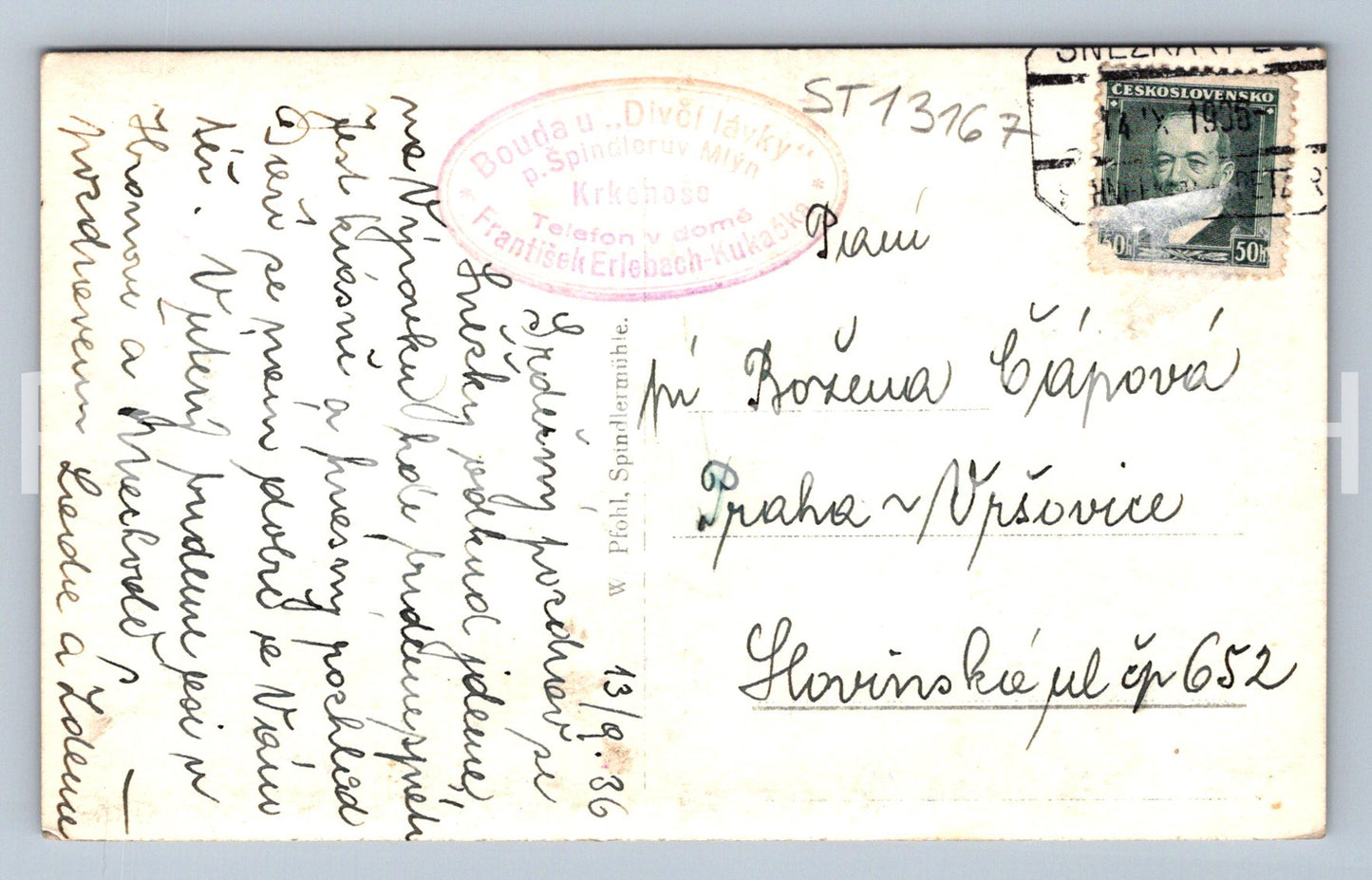 Pohlednice SNĚŽKA (ST13167)