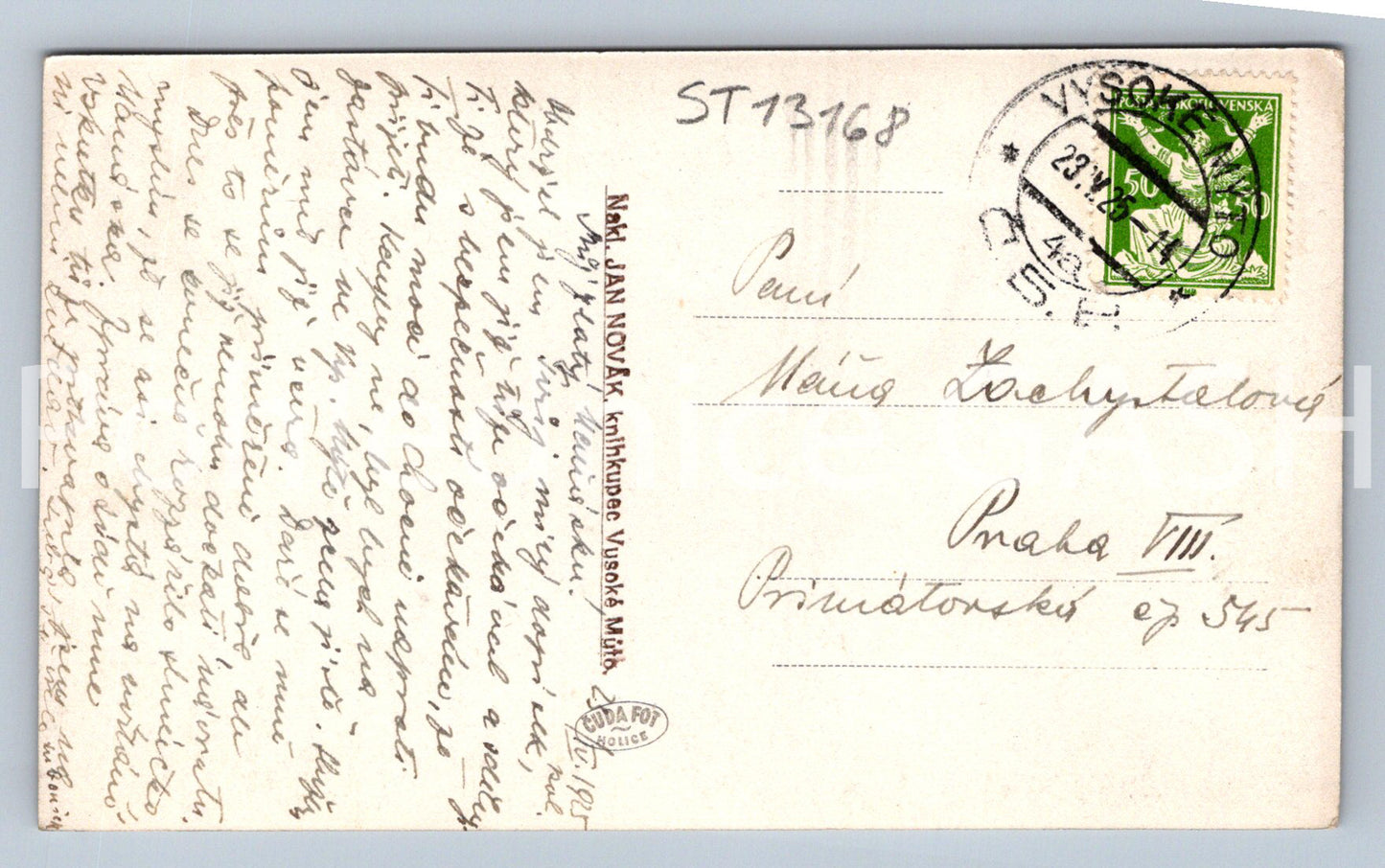 Pohlednice VYSOKÉ MÝTO (ST13168)