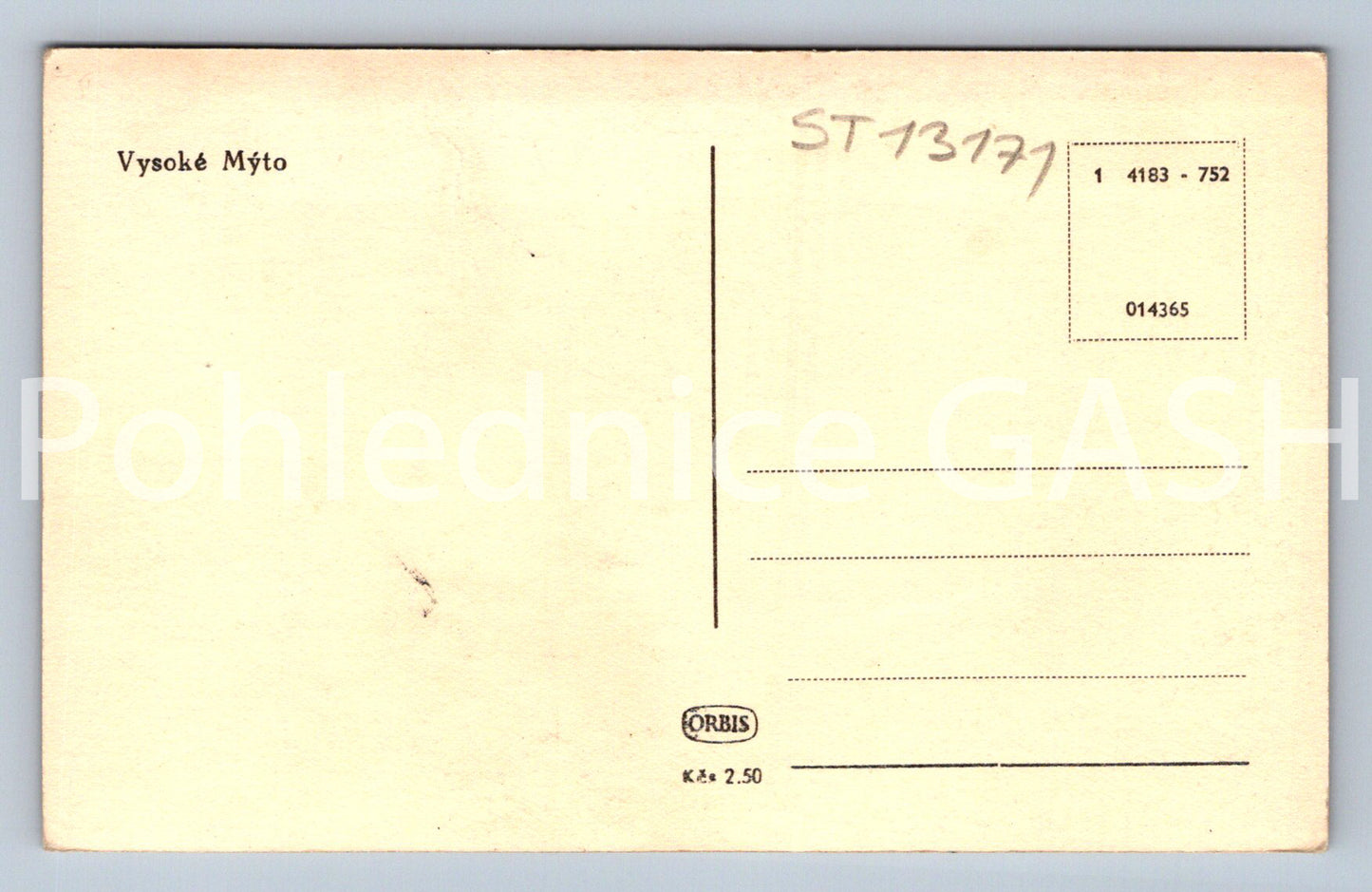 Pohlednice VYSOKÉ MÝTO (ST13171)