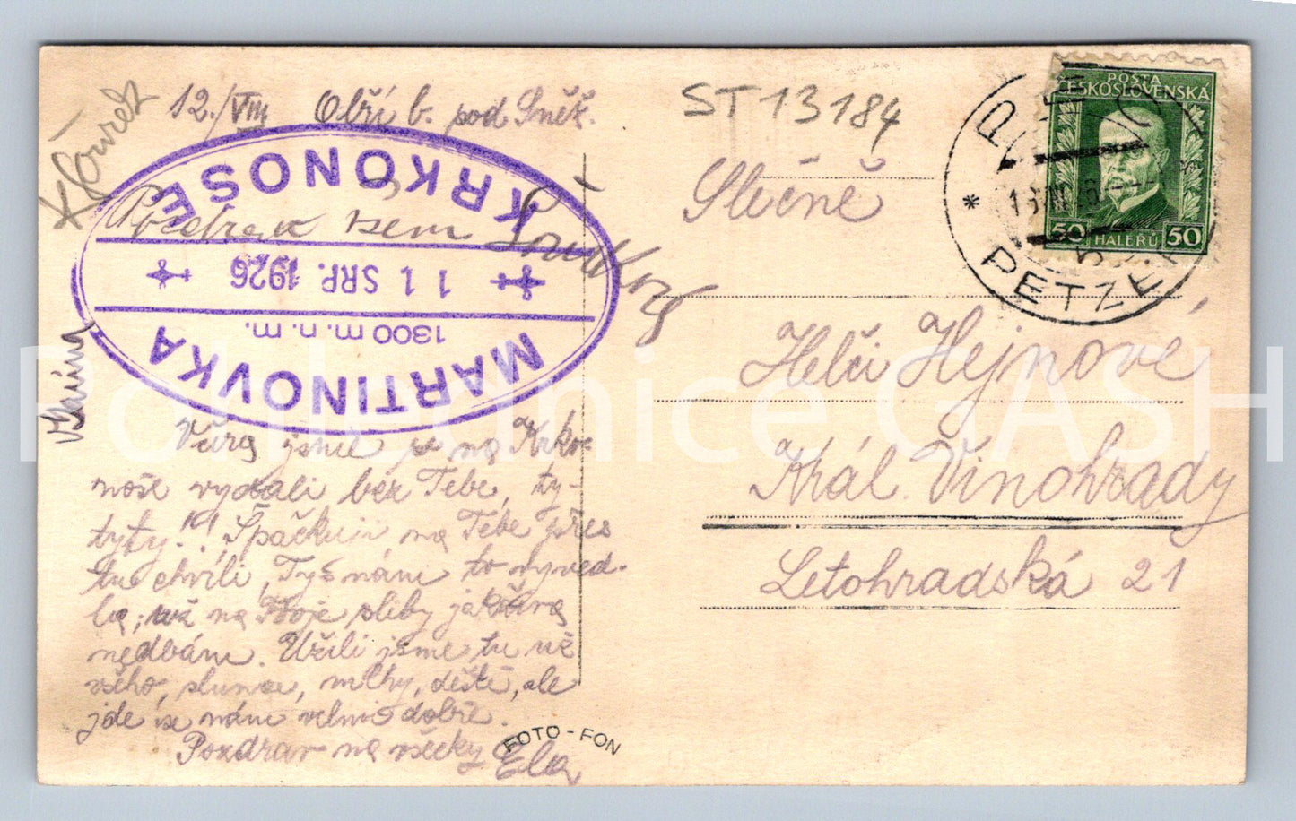 Pohlednice KRKONOŠE (ST13184)