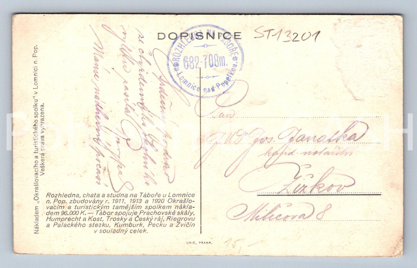 Pohlednice TÁBOR (ST13201)