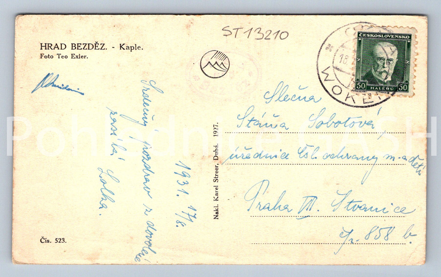 Pohlednice HRAD BEZDĚZ (ST13210)