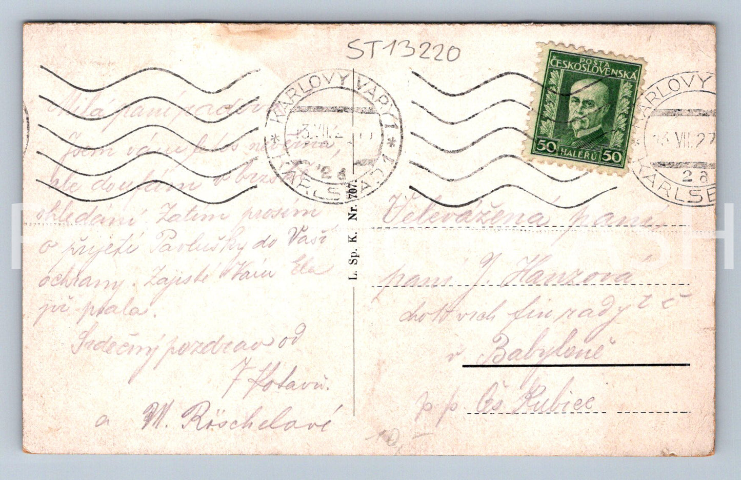 Pohlednice KARLOVY VARY (ST13220)