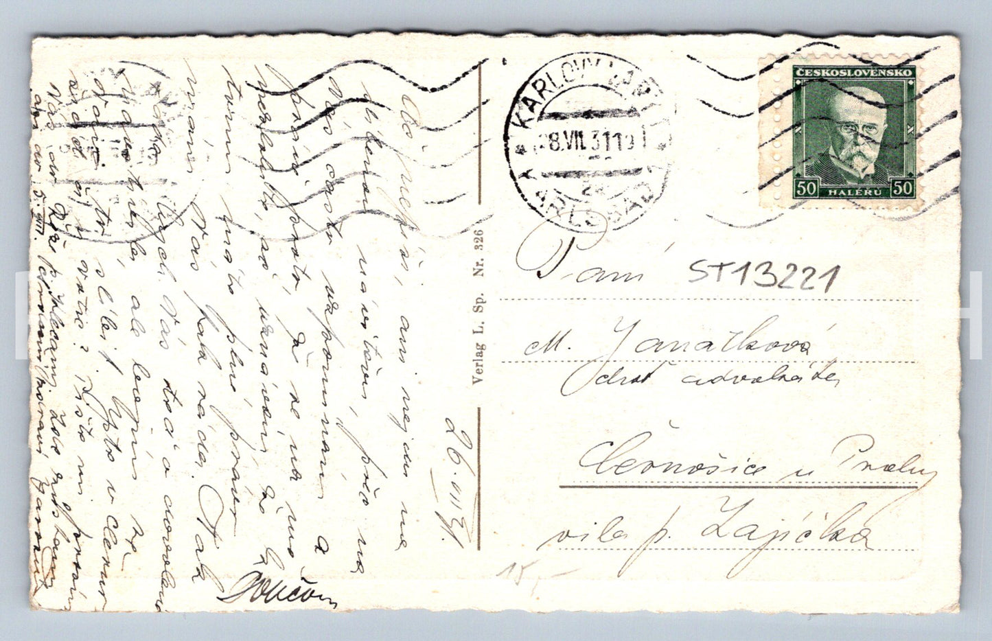 Pohlednice KARLOVY VARY (ST13221)