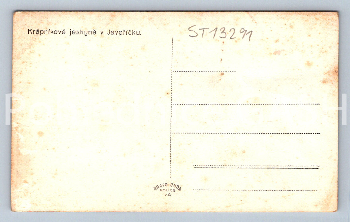 Pohlednice KRÁPNÍKOVÉ JESKYNĚ V JAVOŘÍČKU (ST13291)