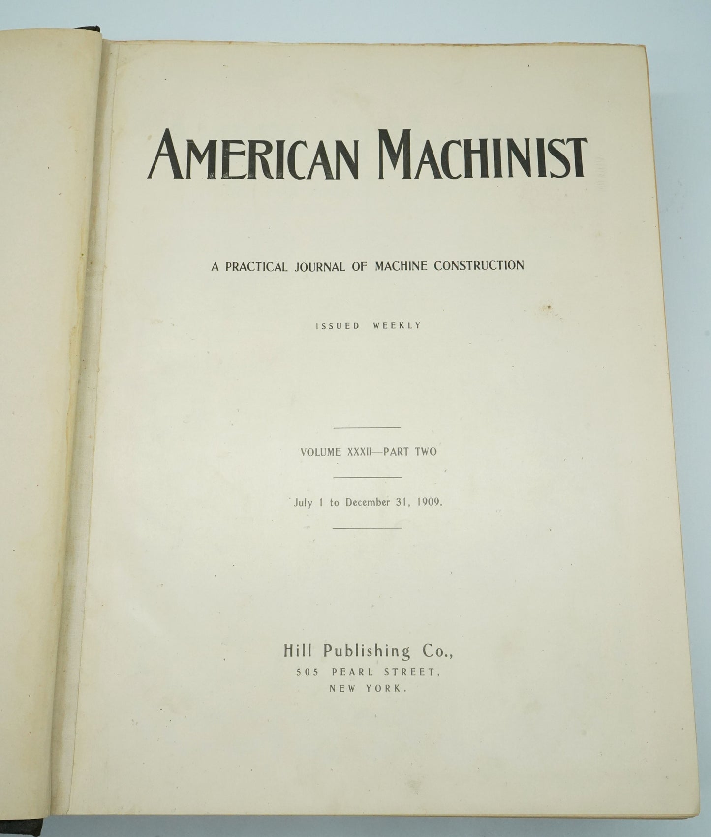 Kniha American Machinist PART II 1909