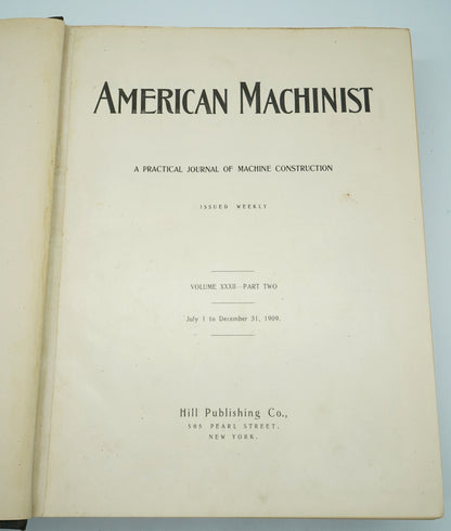 Kniha American Machinist PART II 1909