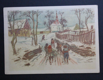 Vánoční pohled V. Boukala