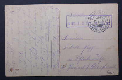 Vojenská pohlednice  dopisnice Vater Philipp Německo 1916
