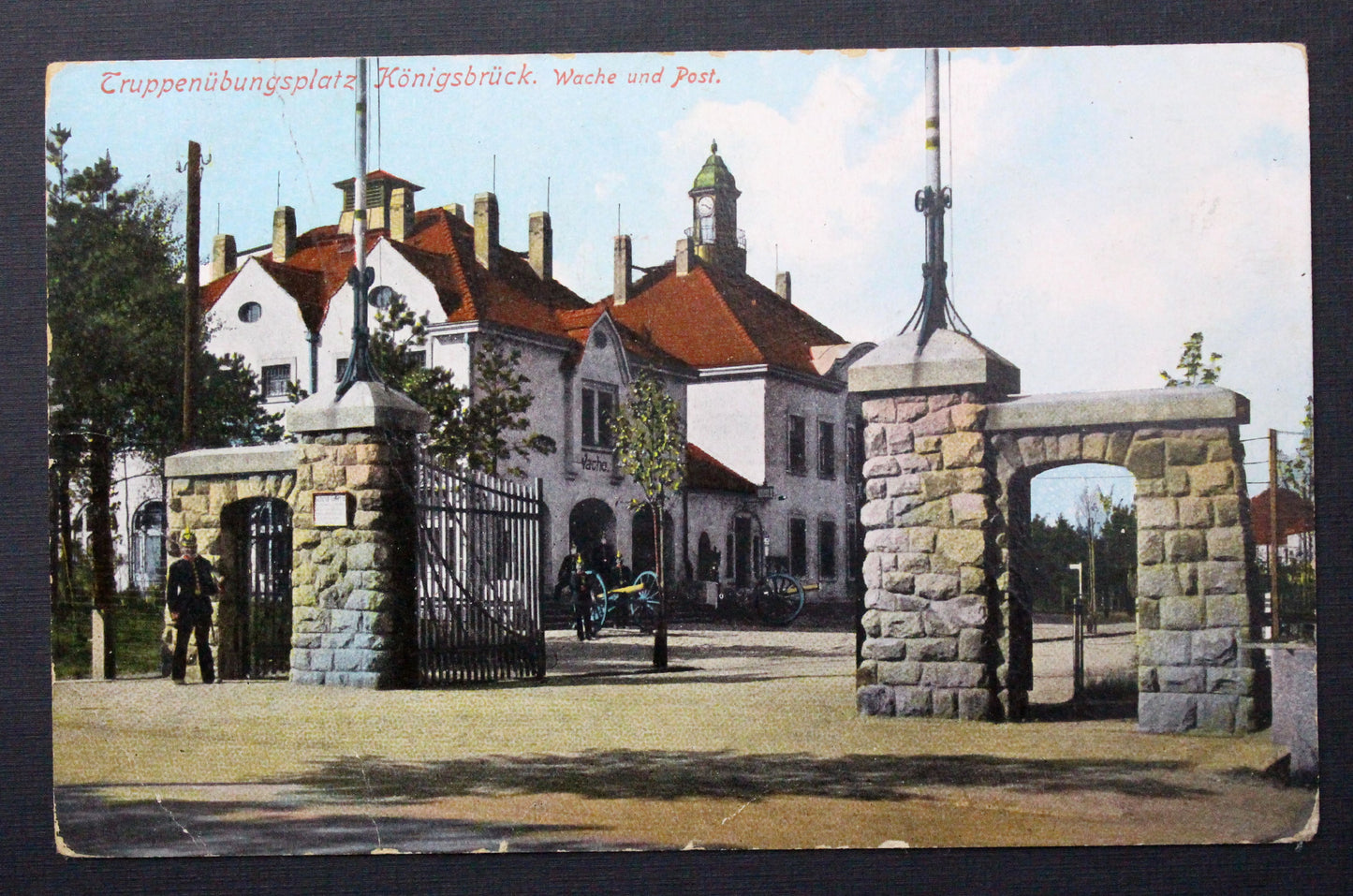 Vojenská pohlednice polní pošta Königsbrück Německo 1915