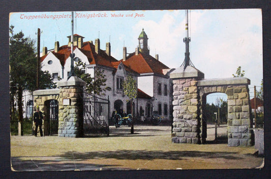 Vojenská pohlednice polní pošta Königsbrück Německo 1915