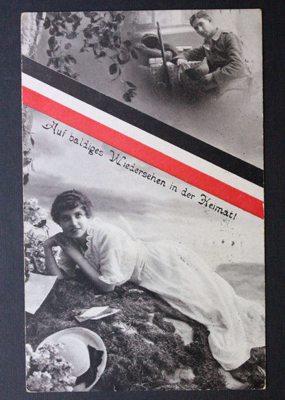 Vojenská pohlednice dopisnice Norimberg 1916