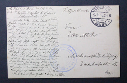 Pohlednice vojenská nemocnice Feldpostkarte polní pošta 1916