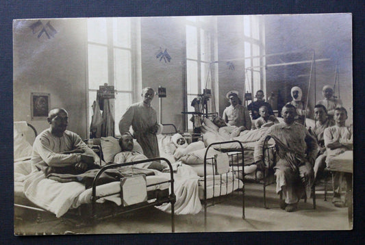 Pohlednice vojenská nemocnice Feldpostkarte polní pošta 1916