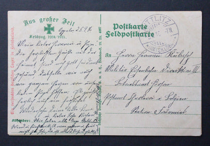 Polní pošta vojenská pohlednice feldpostkarte Aus großer Zeit P182