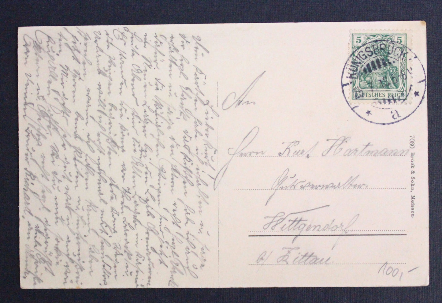 Postkarte pohlednice Brück & Sohn Königsbrück Kasarne d. Reitenden