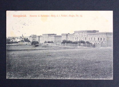 Postkarte pohlednice Brück & Sohn Königsbrück Kasarne d. Reitenden