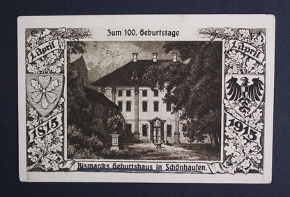 Pohlednice Postkarte Bismarck-Karte Zum 100. Geburtstage