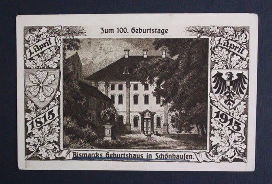Pohlednice Postkarte Bismarck-Karte Zum 100. Geburtstage