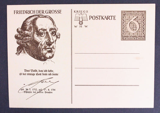 Pohlednice Postkarte  FRIEDRICH DER GROSE DEUTCHES REICH