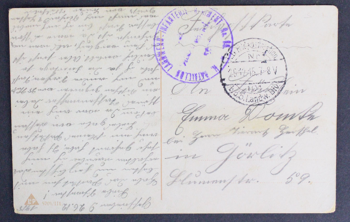 Stará válečná pohlednice Německo 1915