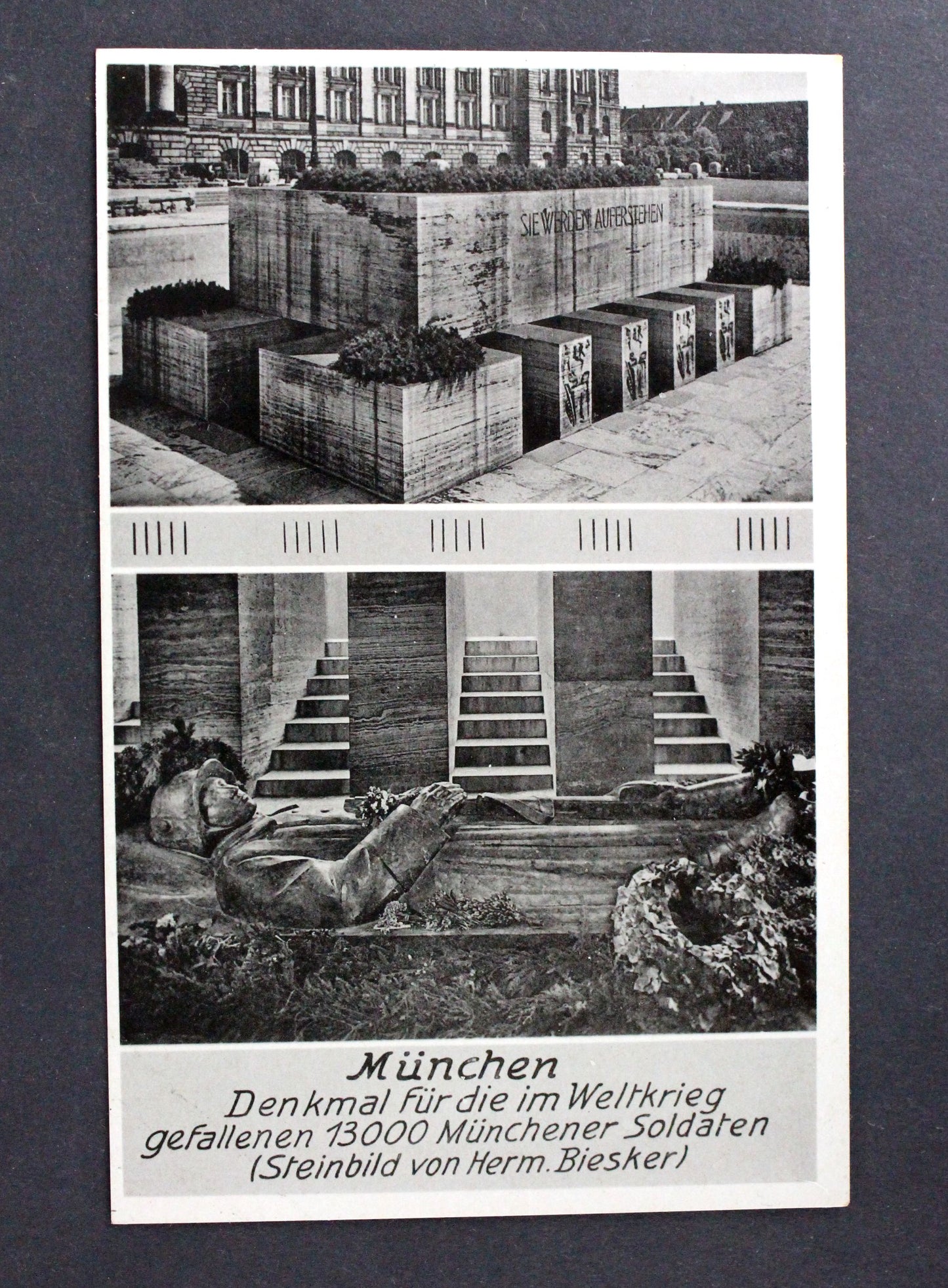 Stará pohlednice Postkarte Kriegerdenkmal Munchen