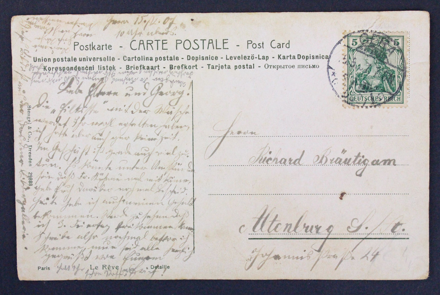 Pohlednice Fieldpost DEUTSCHES REICH