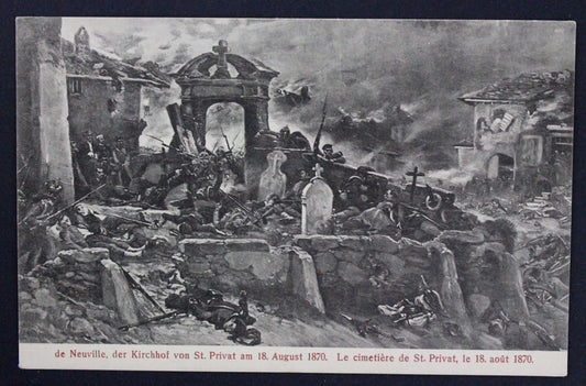 Pohlednice de Neuville, der Kirchhof von St. Privat am 18. August 1870