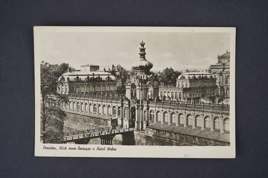 Pohlednice Dresden Blick zum zwinger v. Hotel Weber