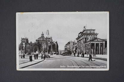 Pohlednice Berlin Brandenburger Tor und Reichstagsgebaude