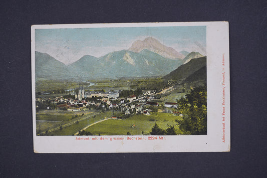 Pohlednice Admont mit dem grossen Buchstein