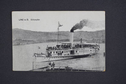 Pohlednice Linz a.d. Eildampfer Parník