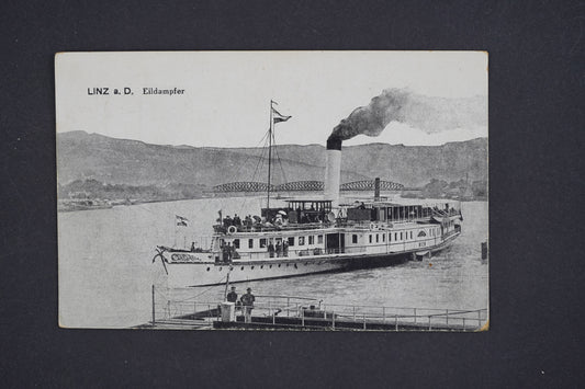 Pohlednice Linz a.d. Eildampfer Parník