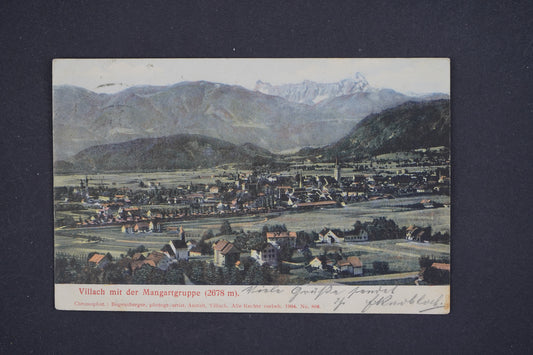 Pohlednice Villach mit der Mangartgruppe