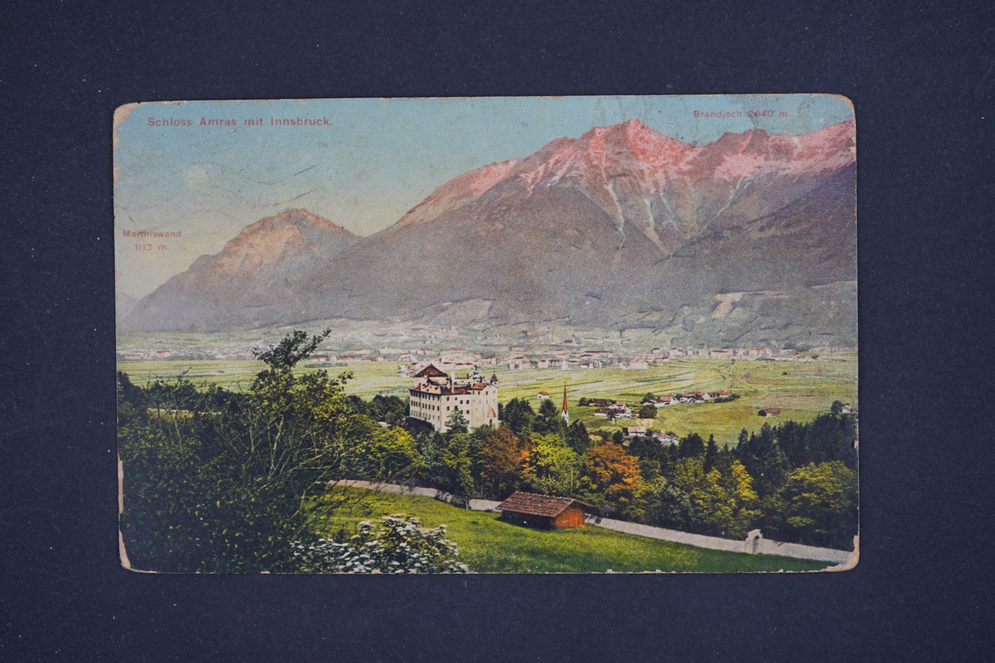 Pohlednice Schloss Amras mit Innsbruck
