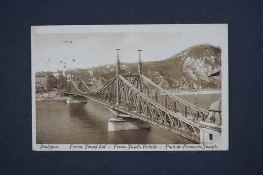 Pohlednice Budapest Ferenc Fózsef-híd