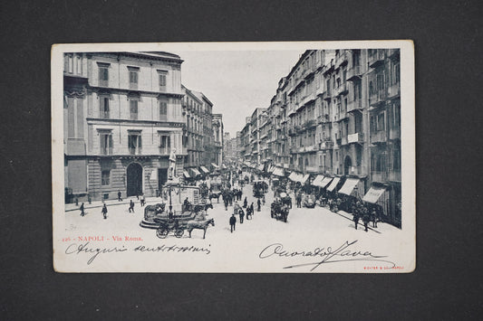Pohlednice Napoli Via Roma ŘÍM